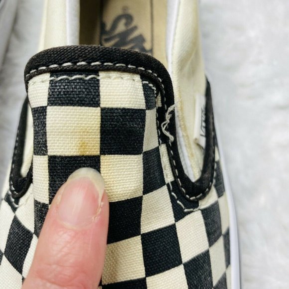 Vans Authentic W 6.5 M 5 Black White Checkerboard - Picture 9 of 12